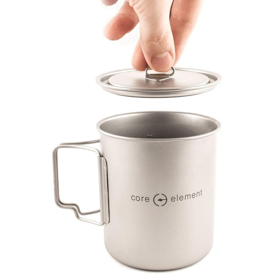 Core Element Dual Purpose Camping Mug or Pot with Lid 100% Titanium