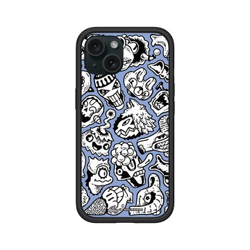 iPhone 15 Mod NX 黑 - Ted Leonid Melendres - Puzzle Heads Blue 藍謎