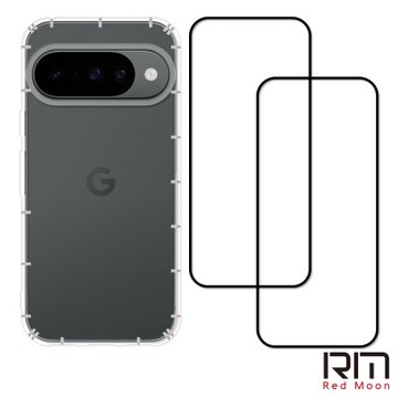 RedMoon Google Pixel 10 Pro XL/Pixel10/10Pro/10a 5G 手機殼貼3件組 空壓殼鏡頭增高版-9H玻璃保貼2入