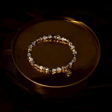 光｜白月光白水晶鐵膽石手鍊 C1692