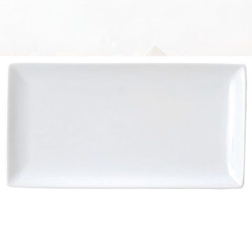 WANDU 瓦讀 寬邊長方盤 4705 餐盤 簡約長方造型 寬邊設計易於端取 霧面質感提升生活品味  白色  10吋  1個