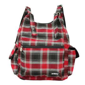 AMINAH-蘇格蘭紋後背包