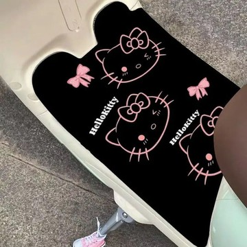 【臺灣-出貨】卡通可愛Hello Kitty絲圈電動車腳墊耐髒通用自由剪裁防滑踏板墊