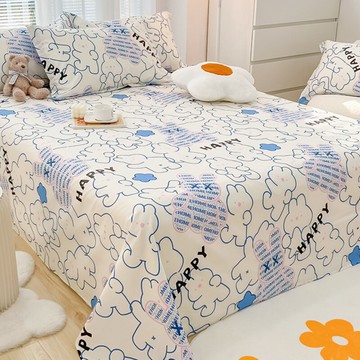 小清新印花床單單件全棉純棉單雙人四季通用宿舍兒童可愛卡通被套