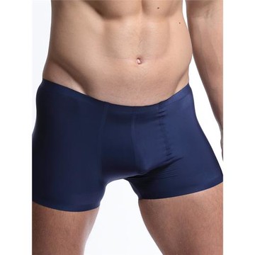 一片式無痕男士內褲男冰絲四角褲衩純色超薄透氣低腰性感平角褲頭