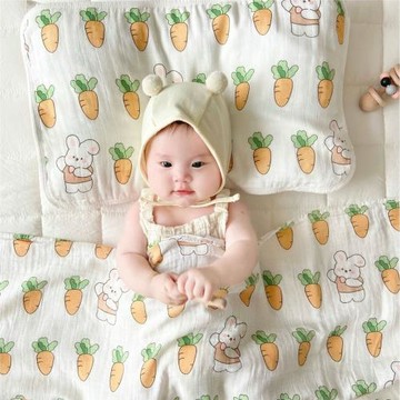 一條神奇的毯子雙層竹棉嬰幼兒四季毯雙層竹維棉親膚透氣加大毛毯