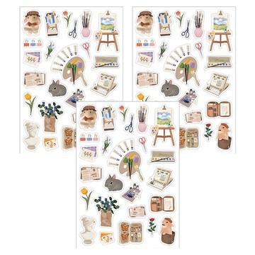 德德小品集 Infeel.Me 小森林日記裝飾貼紙 尺寸105*150mm  詩畫  3片