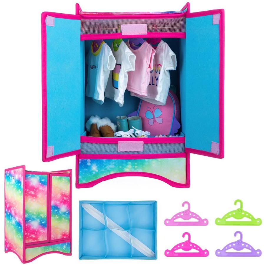 ZITA ELEMENT 11.5 Inch Girl Doll Accessories Doll Closet Wardrobe with  Clothes and Accessories Lot 101 Items Including Wardrobe, Suitcase, Clothes  etc. 