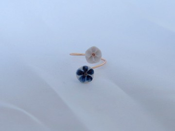 Coucou青花瓷金色戒指