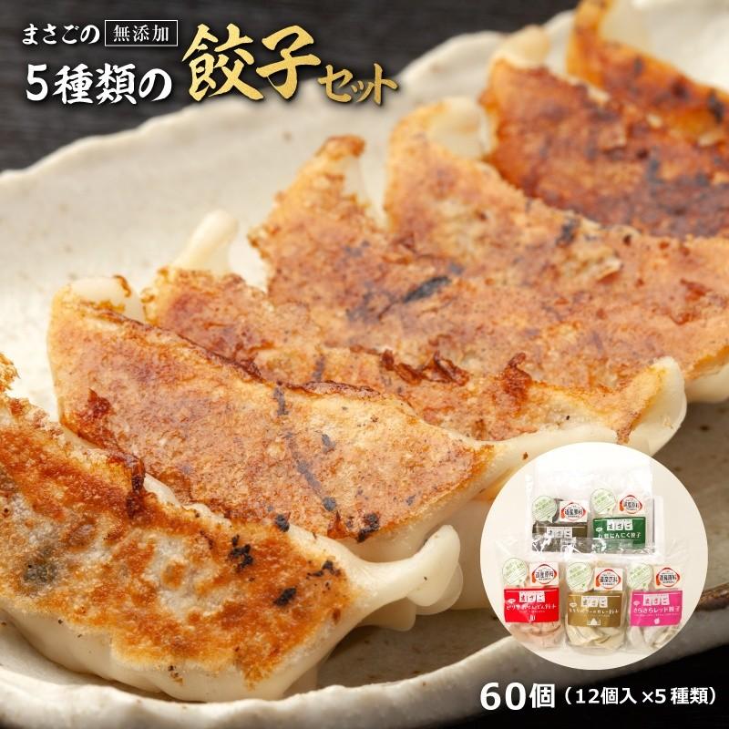 餃子 ぎょうざ ギョウザ まさごの無添加餃子５種類セット６０個（１２個入×５種） 無添加うま味調味料使用 北海道浦河ご贈答 父の日 敬老の日