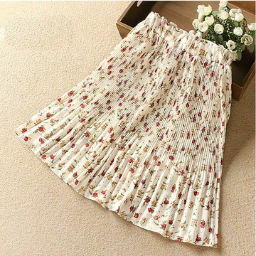 短裙 兒童裙子 夏季兒童半身裙 長款短裙 女孩碎花雪紡裙子 中大童公主短裙 半身短裙【不二雜貨】