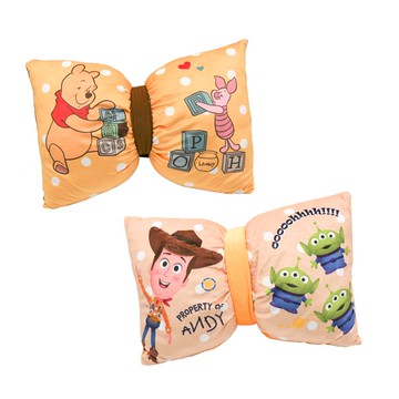【Sanrio 三麗鷗】雙行蝴蝶結靠枕 （買一送一）-維尼＋玩具總動員 （42x27cm） _廠商直送