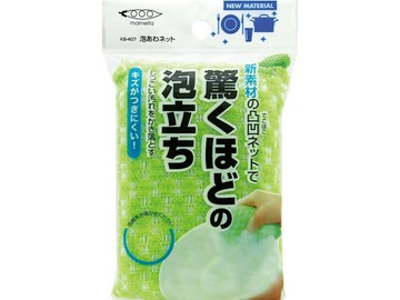 MAMEITA 日本易起泡凹凸菜瓜布 綠 二入組