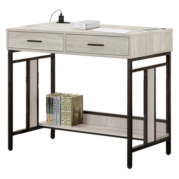 本木-洛馬 日式工業風4尺雙抽書桌梧桐