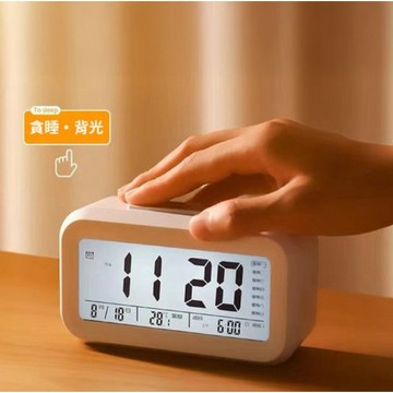 [福利商品]22-8_小麥購物 新升級智能鬧鐘, 白色, 1個