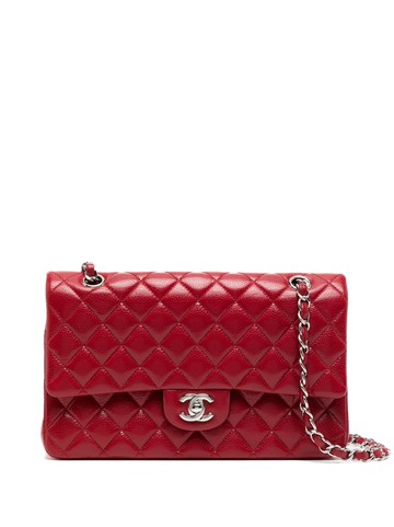 CHANEL Pre-Owned - 2012 Double Flap shoulder bag - women - Caviar Leather - One Size - Red