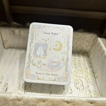 🐰台灣現貨 小兔翻蓋鐵盒 桌面收納盒 馬口鐵盒 貼紙收納盒 小卡收納鐵盒 寫生鐵盒 雜物收納盒 儲物盒 帶蓋鐵盒 盒子