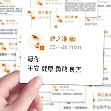 春季上新🌳桃園出貨🌳192張薛之謙語錄貼紙萬獸之王演唱會謙友應援物料手賬周邊diy貼畫