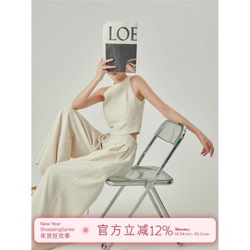 周里物/小香風套裝女2025夏季新款氣質條紋高級感獨特漂亮兩件套