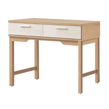 文創集 賓利3.3尺雙色二抽書桌-100x60x80cm免組
