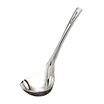 瑞典廚房 304不鏽鋼 加厚長柄一體成型湯勺/火鍋勺  21cm  1支  銀色