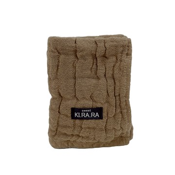 日本丸真KI.RA.RA五重珍珠紗小方巾 拿鐵棕_廠商直送