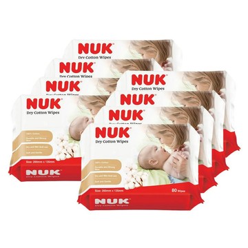 NUK 嬰兒乾濕兩用紙巾80抽x8