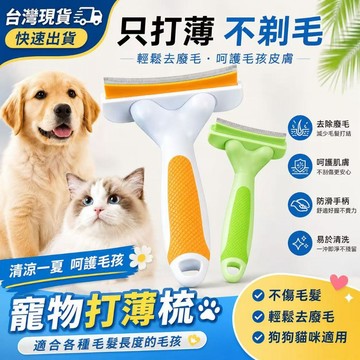 🔥台灣現貨🔥兩用寵物除毛梳 貓狗通用開結梳 一鍵自清理脫毛梳 不傷皮膚去浮毛 長短毛適用 防滑手柄居家美容清潔必備好物款