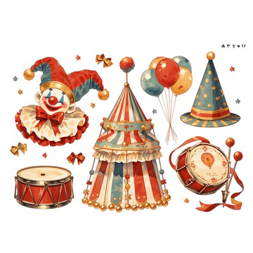 【六月新品】20-134-0207 裁切紙 馬戲團風格