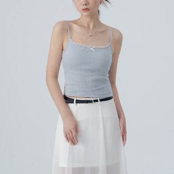QUEENSHOP_S 女裝 閨房風-蕾絲緹花細肩Bra top背心-藍S/M 現+預 【01041967】