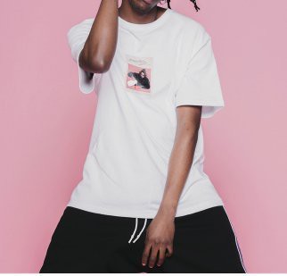 FINDSENSE H1 2018 夏季 新款 高品質 設計師款 創意 黑人圖案 印花 潮流 潮牌品質 上衣 男