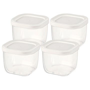 FaSoLa 多用途防串味冰箱備料收納保鮮盒/香料保鮮盒  4個  盒子 + 蓋子