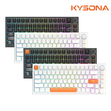 KYSONA KM82-HE 82鍵電競磁軸有線鍵盤(白色)