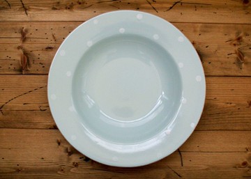 葡萄牙Costa Nova湖水藍水玉點點義大利麵盤 湯盤