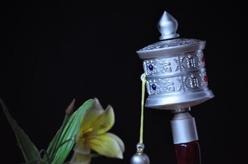 品牌直銷：“嘛呢括羅”百字明小號軸承版手搖轉經輪