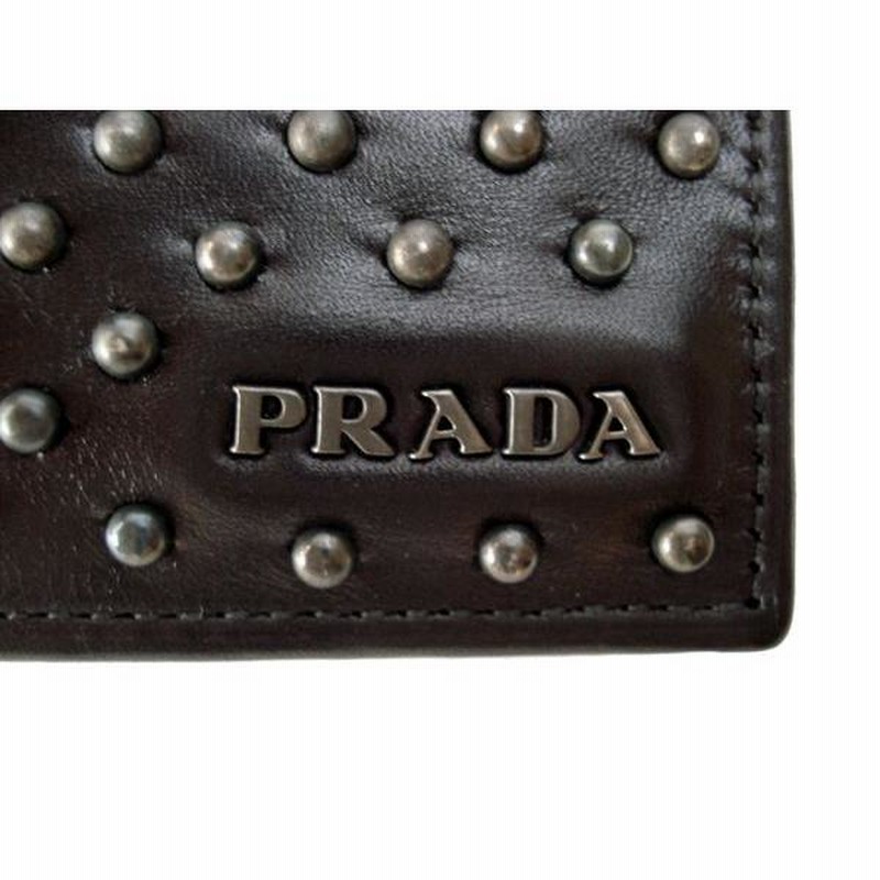 プラダ PRADA 2M0738 スタッズ 二つ折財布NERO | www.myglobaltax.com