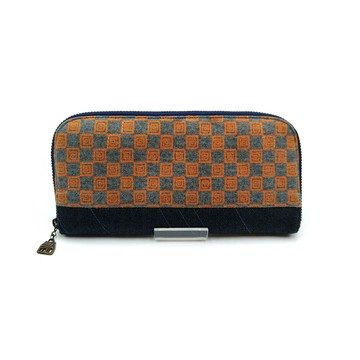 斗八布藝x覓品竹北手作店-媽媽師傅經典工藝-布長夾-典雅方格