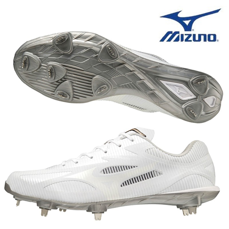 Mizuno ミズノ 野球スパイク 26.5cm White Navy Pカバー - シューズ