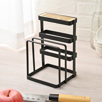 工業風-菜刀菜板架