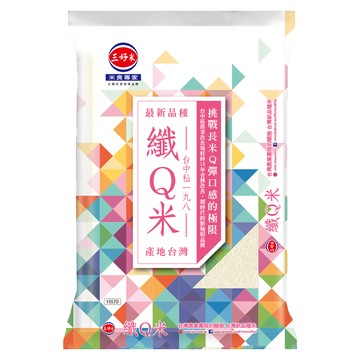三好米 纖Q米  低澱粉高纖維 增添飽足感  CNS 二等  1.5kg  1包