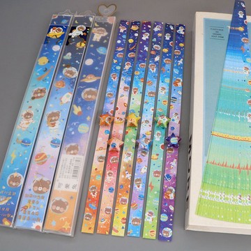 【臺灣🌸出貨】星星條幸運星紙條五角星小星星精品許願細長紙條太空🍂