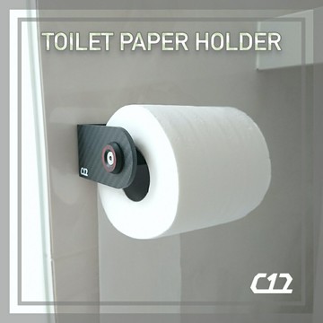 【居家生活】C12 碳纖維 免打孔 無痕 衛浴捲筒衛生紙架