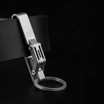 CNEDC 鈦合金汽車鑰匙圈鑰匙扣皮帶扣多功能掛快拆扣