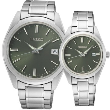SEIKO 精工 藍寶石水晶鏡面時尚對錶6N52-00A0G.6N22-00K0G