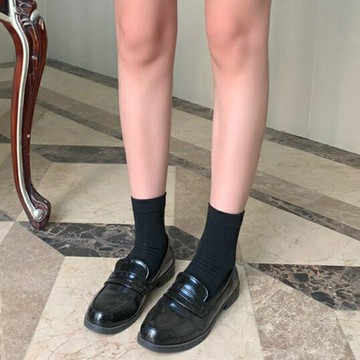 泫雅風黑色堆堆襪中短筒襪韓國jk原宿風襪子（單拍不賣）