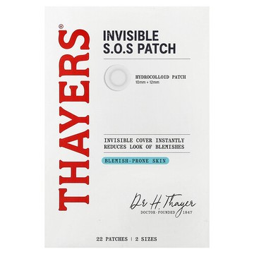 Thayers, 隱形急救貼，適用於痘痘肌，22 片