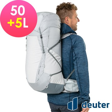 【deuter 德國】AIRCONTACT ULTRA拔熱式透氣背50+5L(3360122灰/輕量登山包)