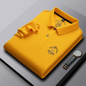 【新款熱賣】高爾夫系列男士Polo衫年輕潮流絲光棉刺繡小馬標輕奢商務打底衫男