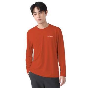 【Takaka】男輕暖圓領輕波紋上衣『馬棕紅』J15561 戶外 露營 登山 健行 休閒 時尚 出國 旅遊 保暖 禦寒 上衣