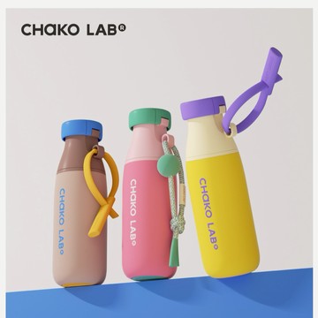 【CHAKO LAB】不鏽鋼陶瓷牛奶杯520ml 316不鏽鋼 雙飲口設計 吸管杯 茶漏杯 提把水壺 保冷杯 保溫瓶